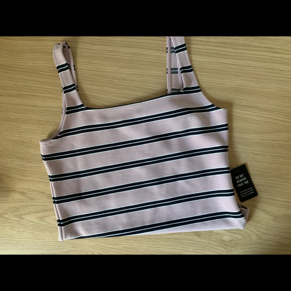 Blush pink with stripes bodysuit